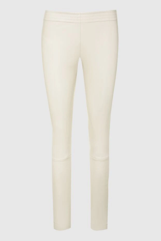 DROMe woman white leather trousers for women buy with prices and photos 161417 - photo 1