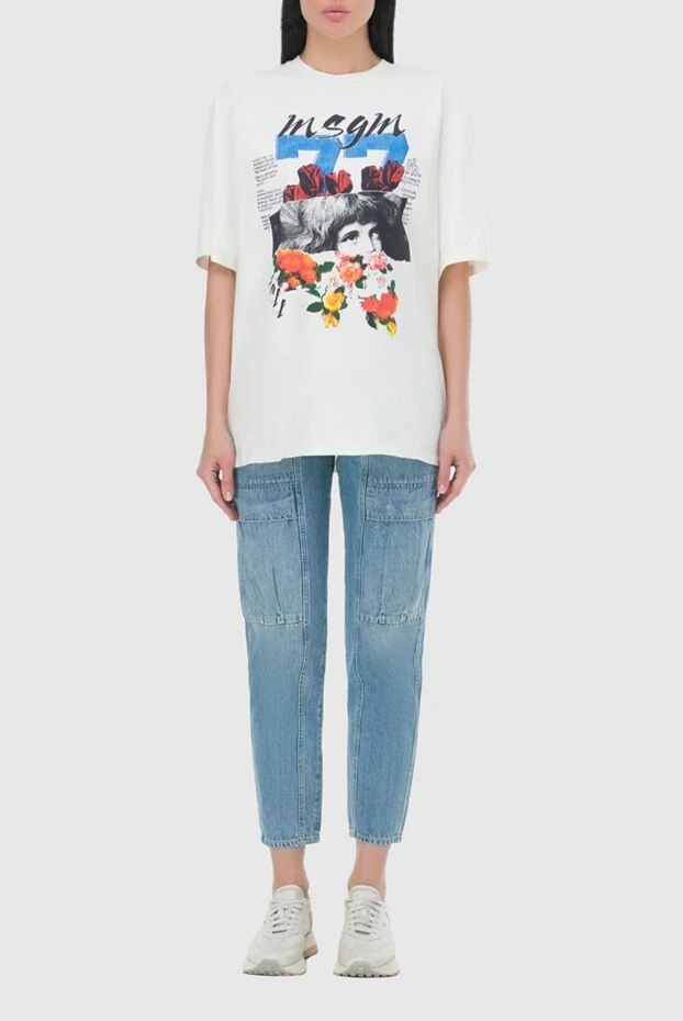 MSGM woman white cotton t-shirt for women buy with prices and photos 161426 - photo 2