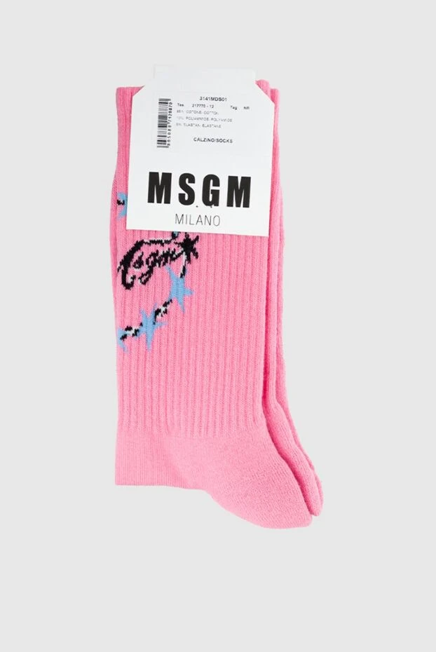 MSGM женские носки из хлопка розовые женские купить с ценами и фото 161429 - фото 1
