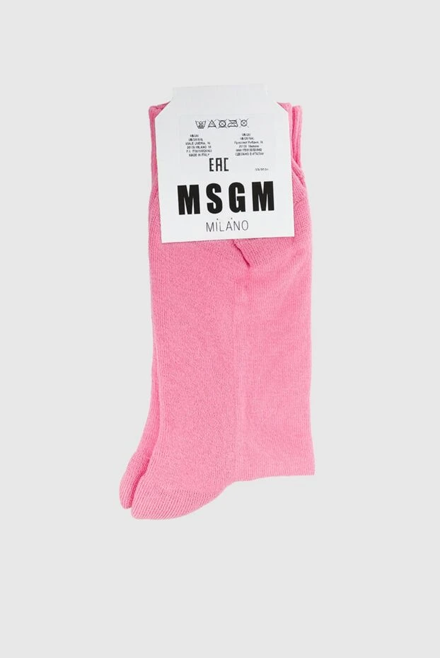 MSGM женские носки из хлопка розовые женские купить с ценами и фото 161429 - фото 2