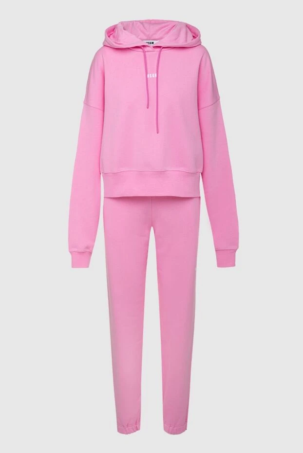 MSGM women's pink cotton suit with drawstring hoodie 196468 - photo 1