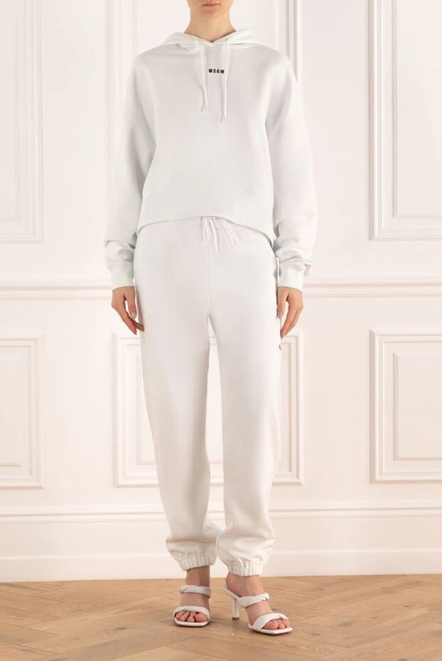 MSGM woman white women's walking suit made of cotton 161432 - photo 2