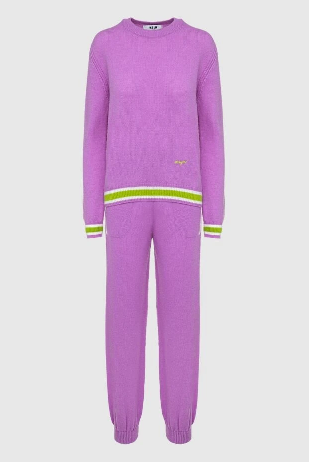 MSGM жіночі костюм прогулянковий з мериноса та кашеміру фіолетовий жіночий купити фото з цінами 161433 - фото 1