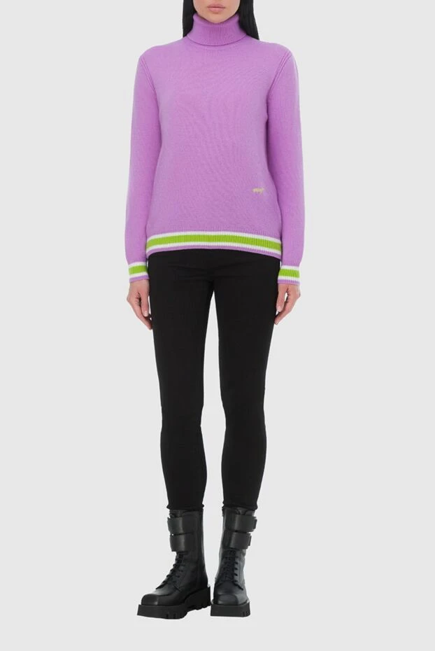 MSGM woman purple merino and cashmere golf for women buy with prices and photos 161434 - photo 2