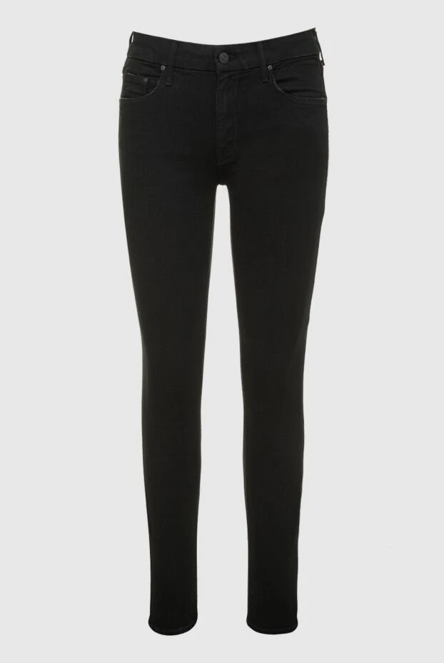 Black cotton jeans for women