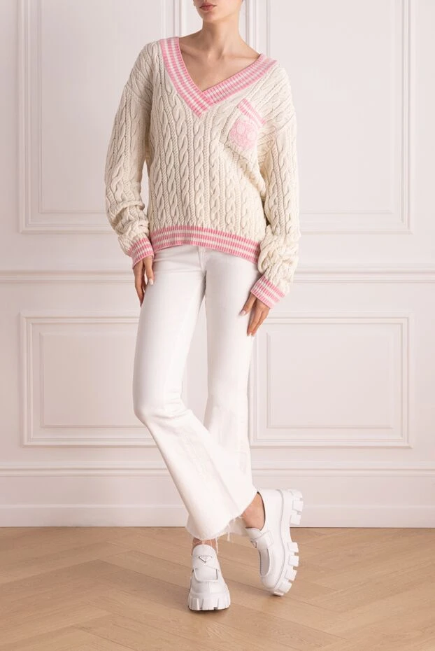 Balmain woman white wool and polyamide jumper for women 161483 - photo 2