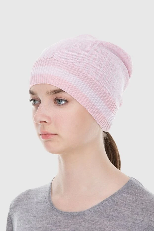 Balmain женские шапка из шерсти розовая женская купить с ценами и фото 161484 - фото 2