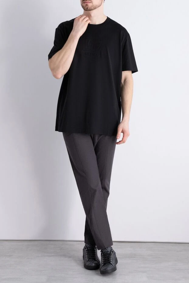 Dolce & Gabbana мужские брюки из шерсти и хлопка серые мужские купить с ценами и фото 161518 - фото 2