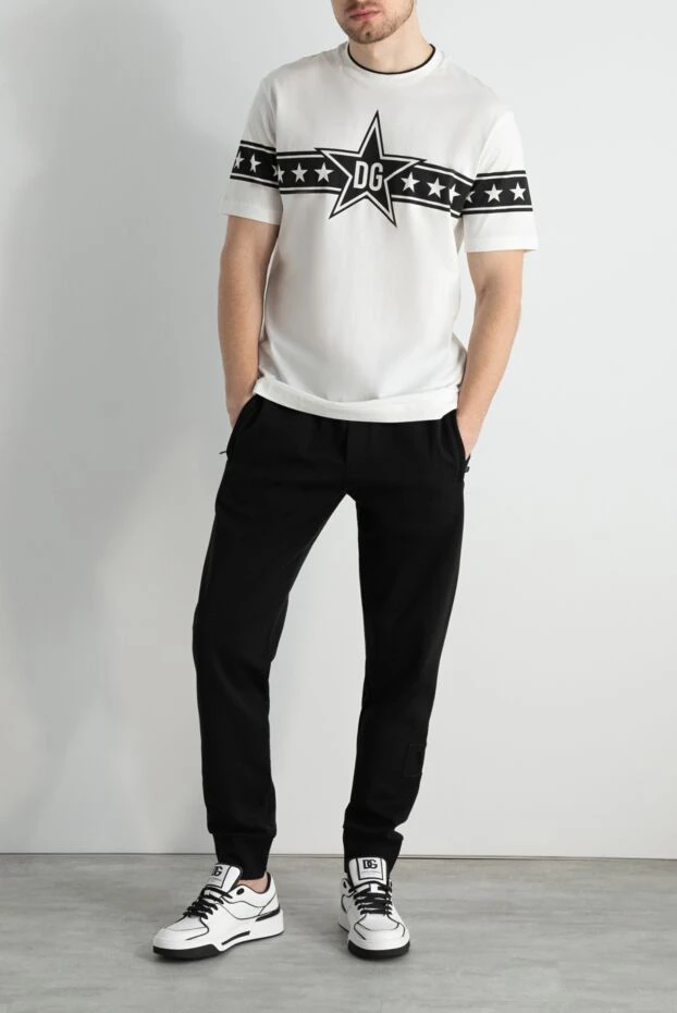 Dolce & Gabbana мужские футболка из хлопка белая мужская купить с ценами и фото 161520 - фото 2