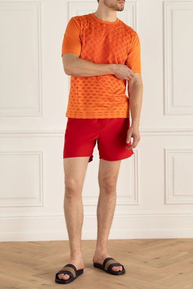 Loro Piana чоловічі шорти пляжні з поліестеру червоні чоловічі купити фото з цінами 161522 - фото 2