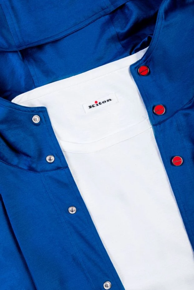 Kiton мужская белая футболка из ультрамягкого трикотажа с округлым вырезом 161529 - фото 2