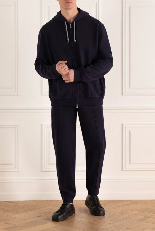 Brunello Cucinelli комфортный спортивный костюм из плотного джерси с капюшоном 161540 - фото 2