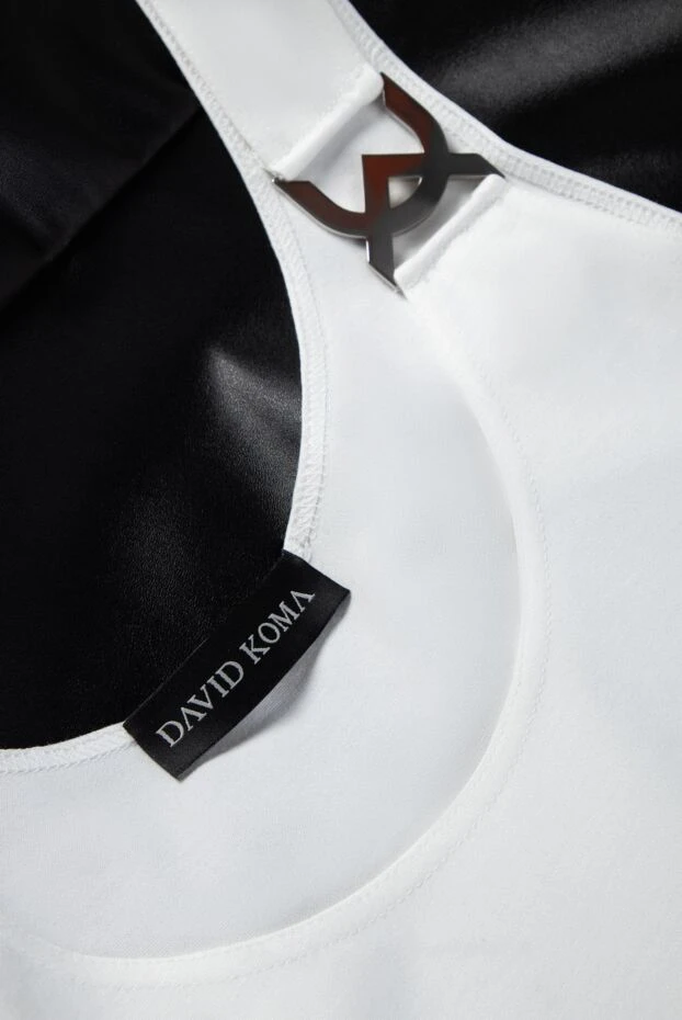 David Koma боди из полиэстера и эластана белое женское 161573 - фото 3