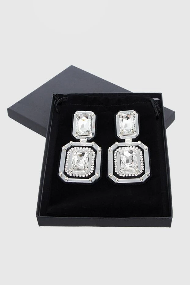 David Koma woman pendant earrings for women gray with large white crystals 161582 - photo 3