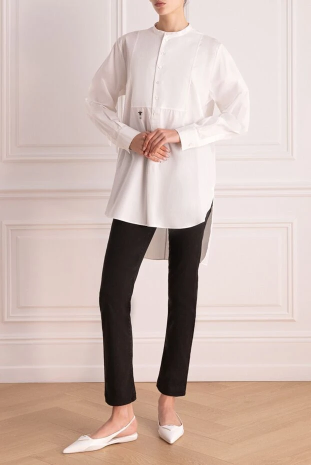 Dior жіночі туніка з бавовни біла жіноча купити фото з цінами 161607 - фото 2