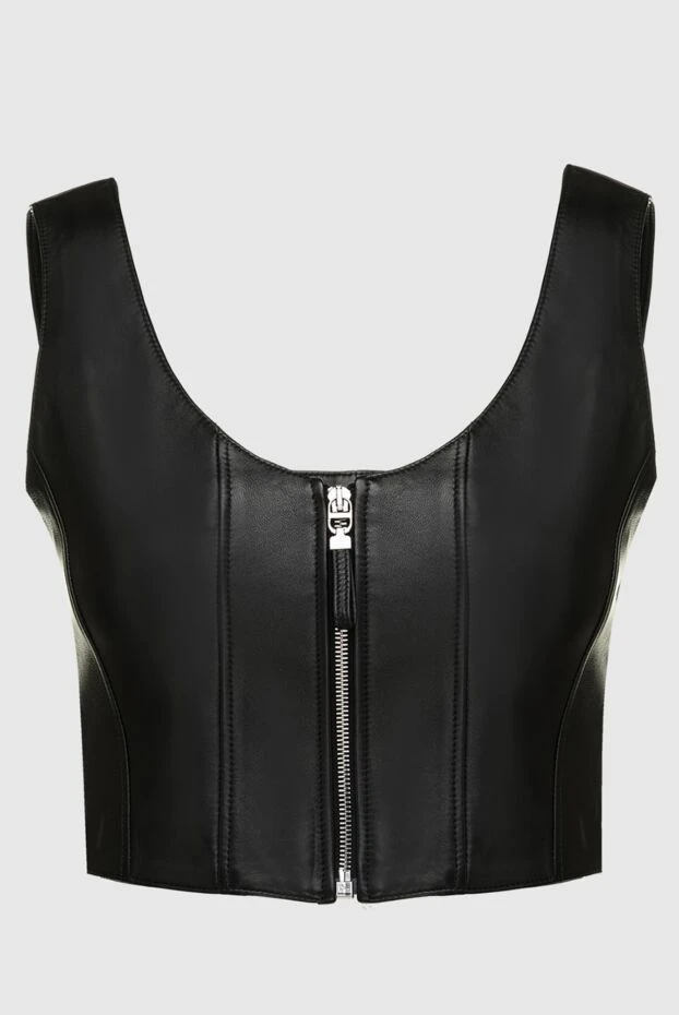 Dior женские топ из кожи черный женский купить с ценами и фото 161608 - фото 1
