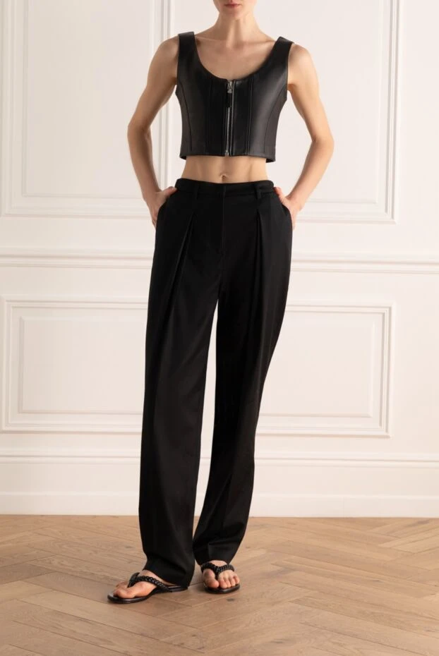 Dior жіночі топ зі шкіри чорний жіночий купити фото з цінами 161608 - фото 2
