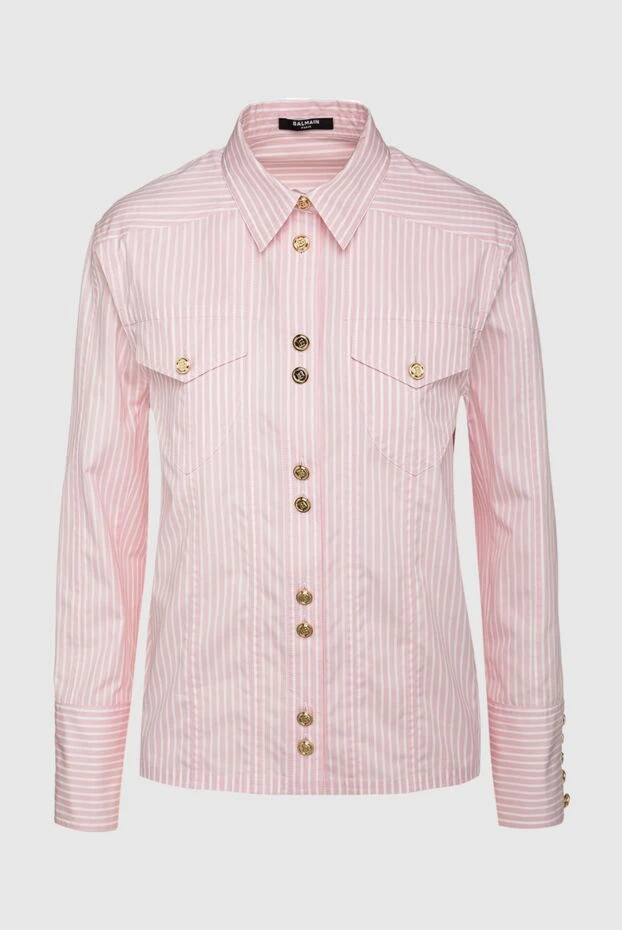 Balmain woman pink cotton shirt for women 161616 - photo 1