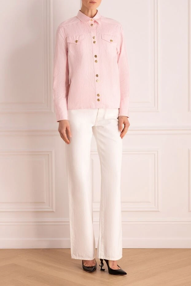 Balmain woman pink cotton shirt for women buy with prices and photos 161616 - photo 2