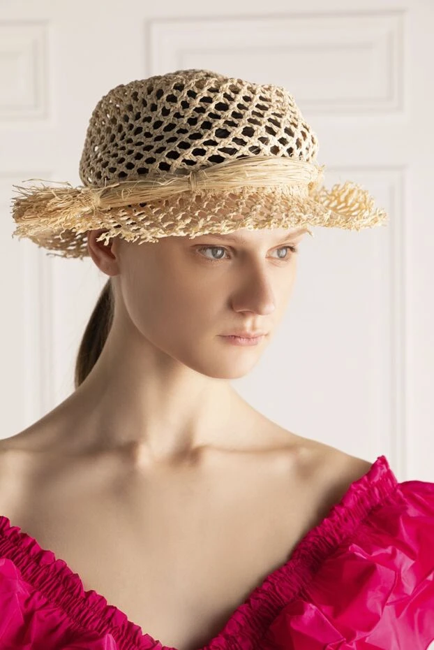 Dior женские шляпка из соломки бежевая женская купить с ценами и фото 161648 - фото 2