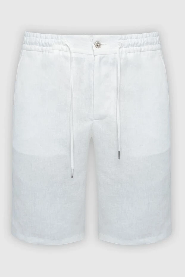 Cesare di Napoli мужские шорты из льна белые мужские купить с ценами и фото 161668 - фото 1