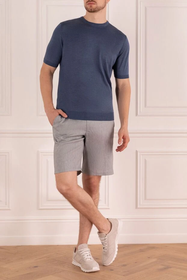 Cesare di Napoli man linen and wool shorts gray for men buy with prices and photos 161677 - photo 2