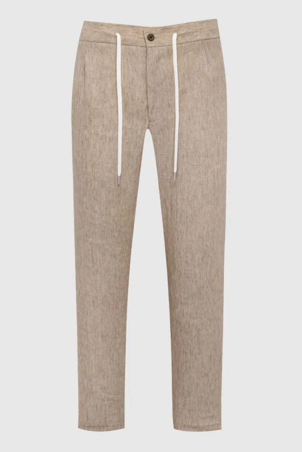 Cesare di Napoli man beige linen trousers for men buy with prices and photos 161680 - photo 1