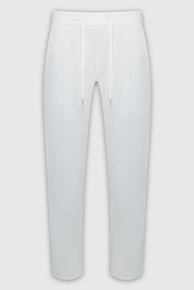 Cesare di Napoli мужские брюки из льна и шерсти белые мужские купить с ценами и фото 161681 - фото 1
