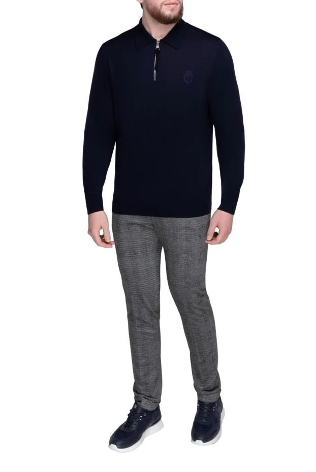 Billionaire man wool long sleeve polo blue for men buy with prices and photos 161688 - photo 2