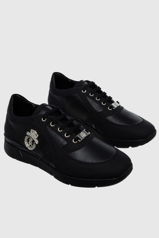 Billionaire man black leather sneakers for men 162617 - photo 3