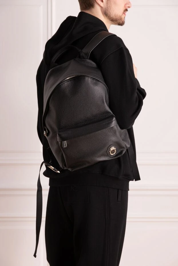 Billionaire man black leather backpack for men buy with prices and photos 161692 - photo 2
