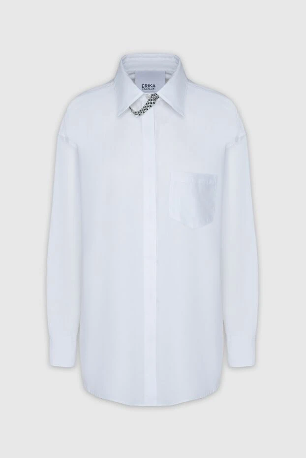 Erika Cavallini women's shirt with crystals white 161709 - photo 1