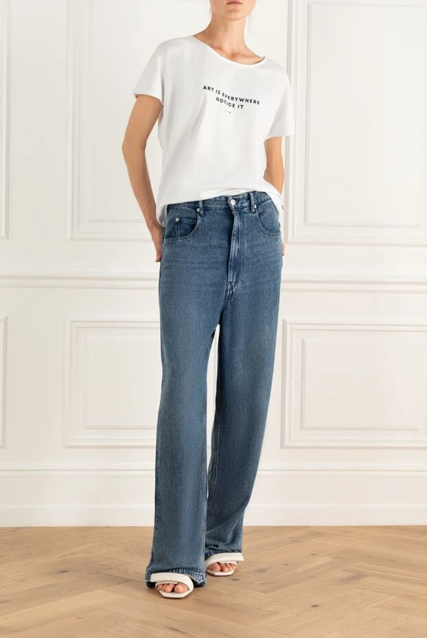 Isabel Marant женские джинсы из лиоцела синие женские купить с ценами и фото 161775 - фото 2
