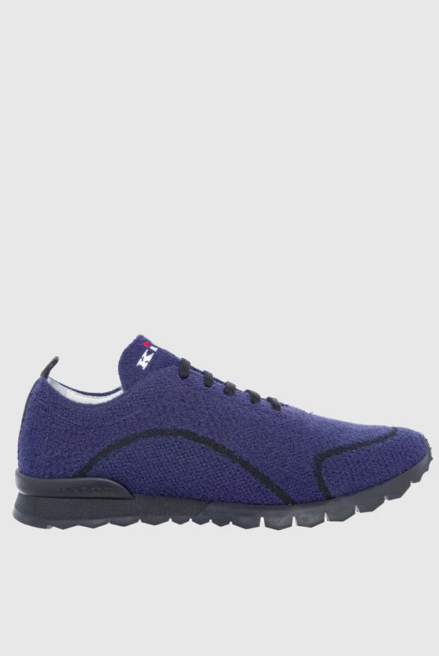 Kiton man blue textile sneakers for men 161777 - photo 1