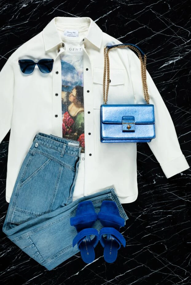 Citizens of Humanity джинси жіночі бавовняні світло-сині високої посадки 161808 - фото 2