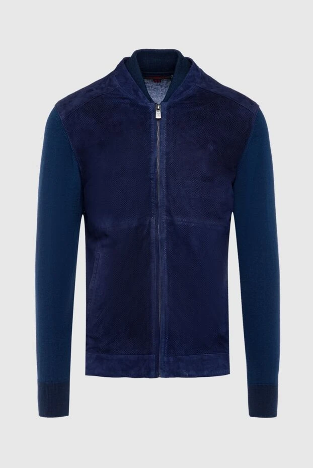 Torras man men's cardigan made of suede and wool blue buy with prices and photos 161810 - photo 1