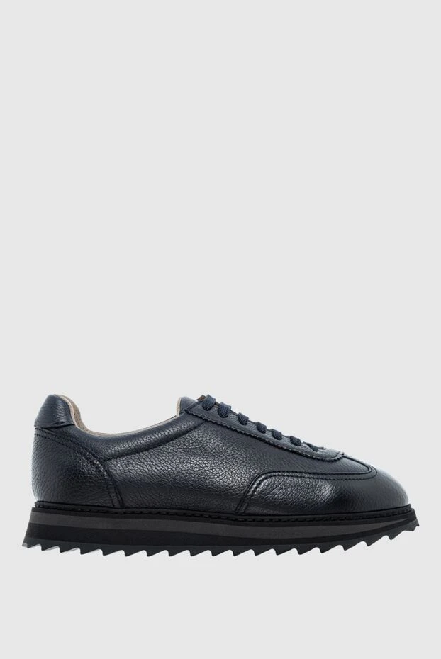Doucal`s мужские кроссовки из кожи черные мужские купить с ценами и фото 161834 - фото 1