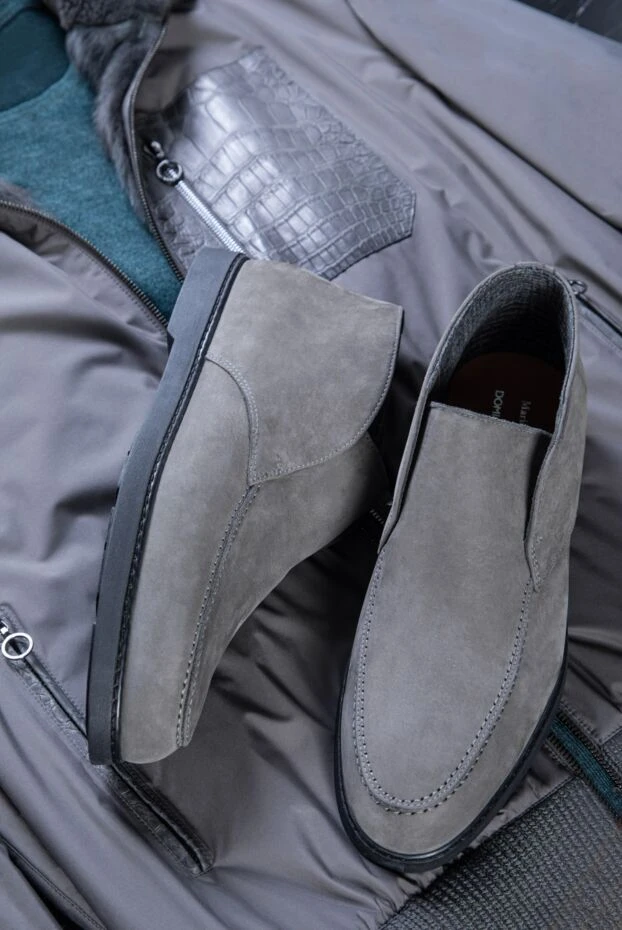 Doucal`s сірі лофери з нубука з анатомічною посадкою та гладким верхом 161843 - фото 2