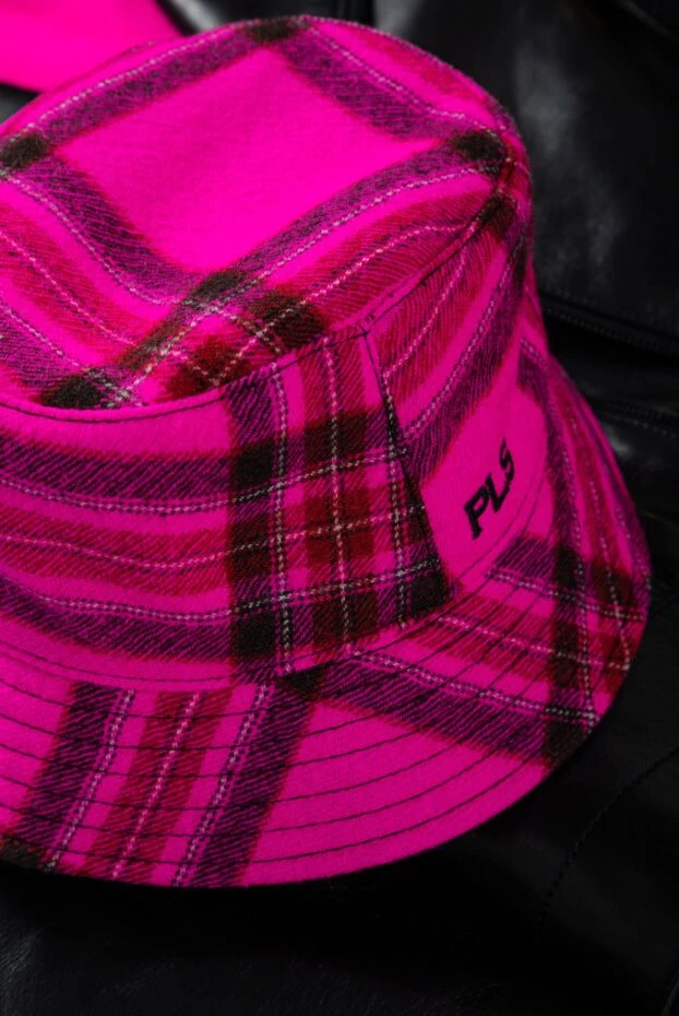 Philosophy di Lorenzo Serafini панама женская цвета фуксии из шерсти в клетку 161860 - фото 2