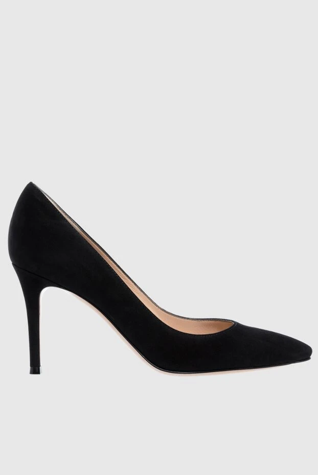 Gianvito Rossi женские туфли из нубука черные женские купить с ценами и фото 161881 - фото 1