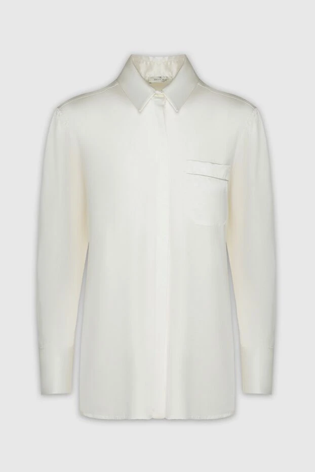 Panicale женские блуза из шелка белая женская купить с ценами и фото 161897 - фото 1