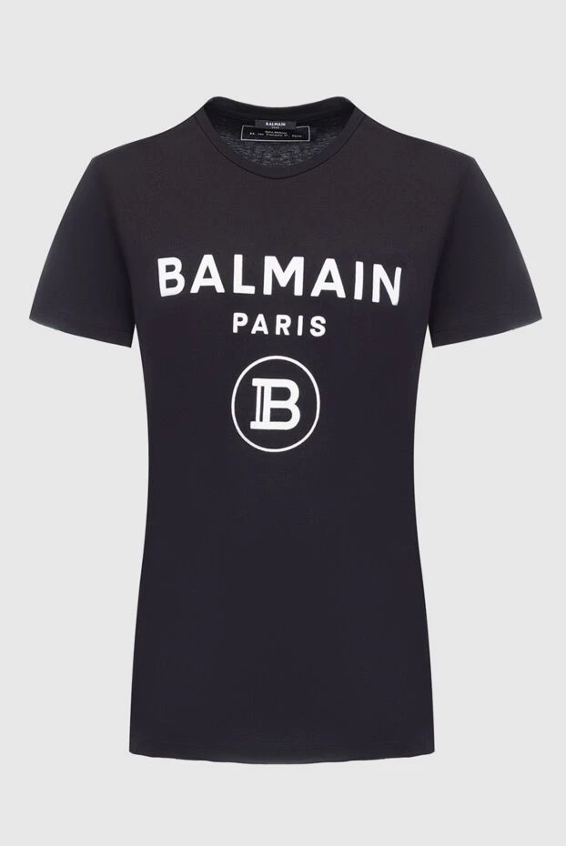 Balmain мужские футболка из хлопка черная мужская купить с ценами и фото 161985 - фото 1