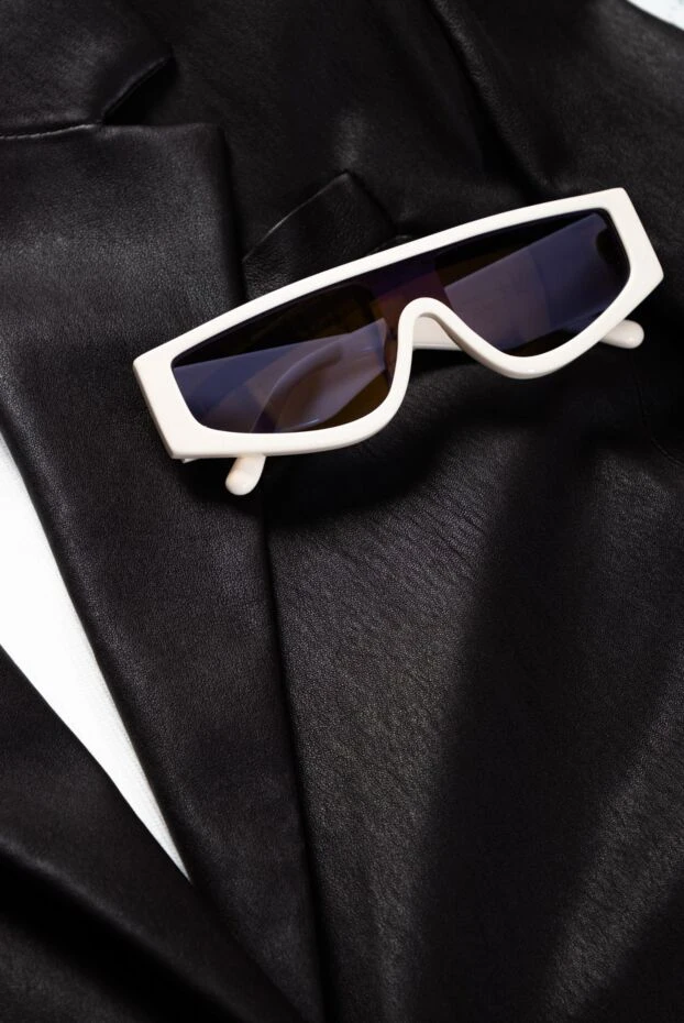 Linda Farrow очки для защиты от солнца с панорамной синей линзой и кремовой оправой 161992 - фото 2