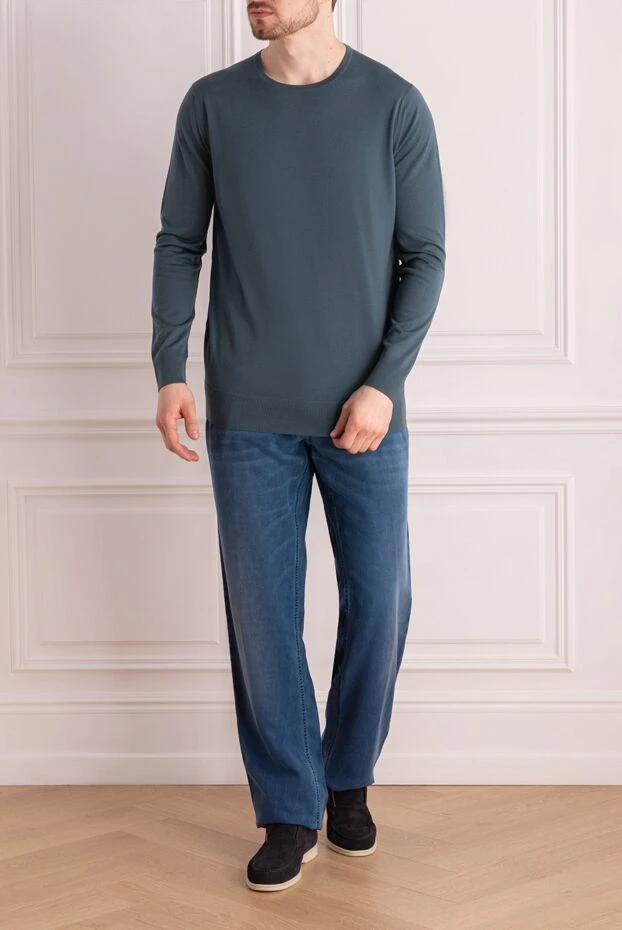 Loro Piana man wool jumper blue for men buy with prices and photos 162058 - photo 2