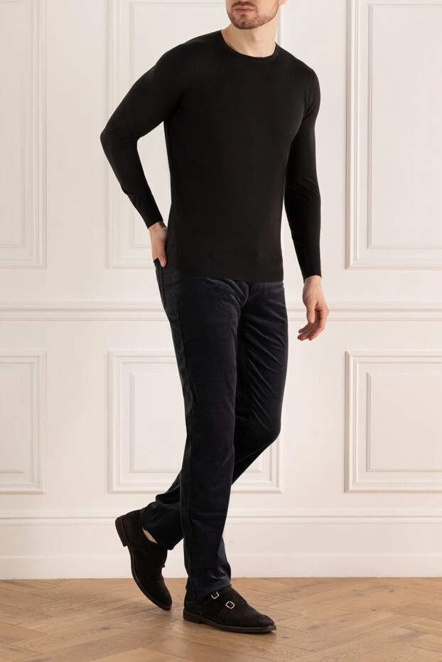 Loro Piana man black wool jumper for men buy with prices and photos 162064 - photo 2