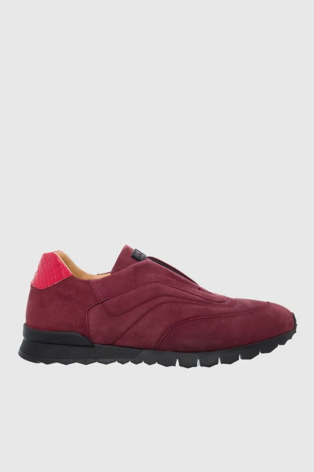 Kiton man sneakers in nubuck burgundy for men buy with prices and photos 162111 - photo 1