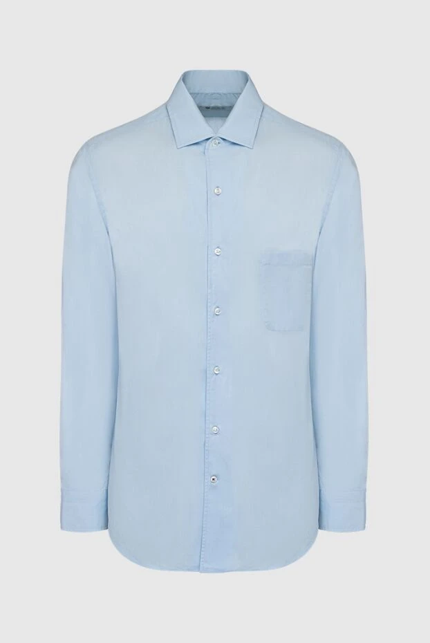 Loro Piana мужские сорочка из хлопка голубая мужская купить с ценами и фото 162120 - фото 1