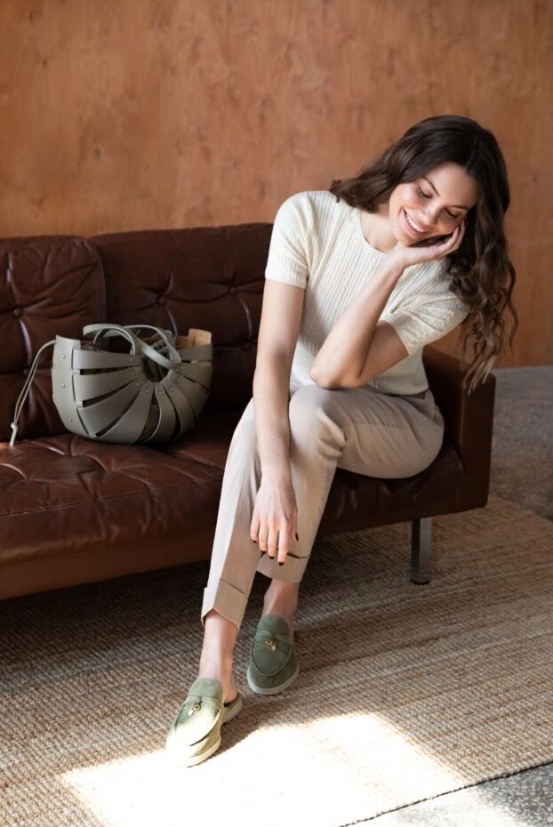 Bottega Veneta women's bag green in the form of a basket 162134 - photo 3