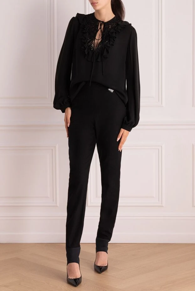 Prada woman black woolen trousers for women buy with prices and photos 162155 - photo 2