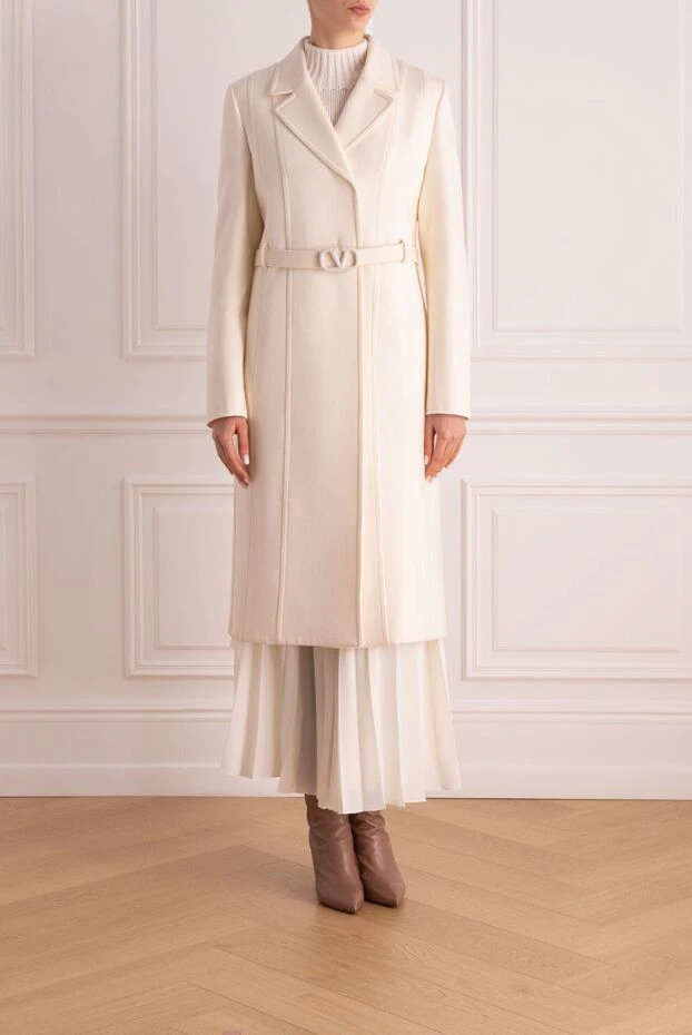 Valentino woman women's white wool coat buy with prices and photos 162162 - photo 2